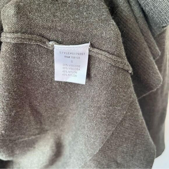 Pink Clover Stitch Fix Cardigan Small Olive Green‎ Open Front Sweater Long NWT - Picture 7 of 11